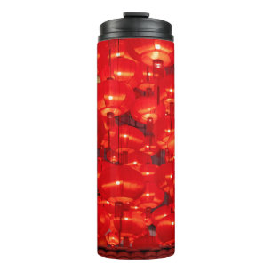 Traditional red lanterns decorated for Chinese new Thermal Tumbler