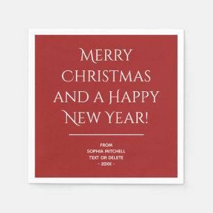 Traditional Red - Merry Christmas Napkins