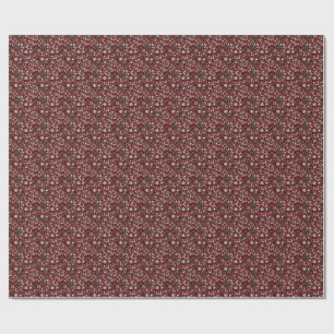 Traditional Red Mistletoe Christmas Baubles Wrapping Paper