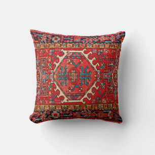 Traditional Red Persian Antique Oriental Rug    Cushion