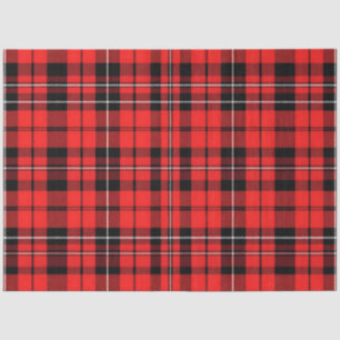 Traditional Red Plaid Tartan Popular Collection Tissue Paper