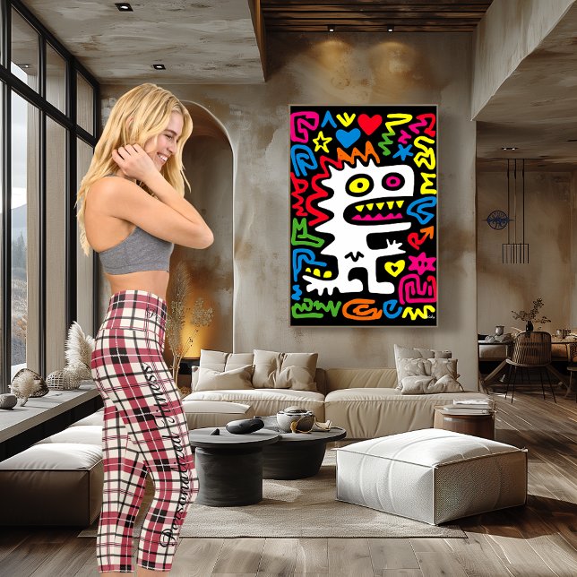 Traditional Red & White Plaid Pattern Modern Twist Capri Leggings (Creator Uploaded)