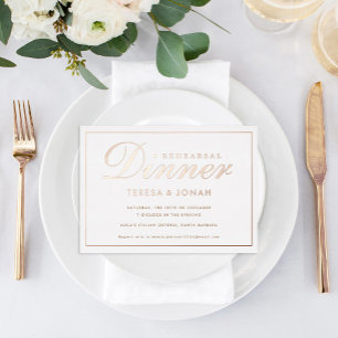 Traditional Rehearsal Dinner Rose Gold