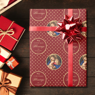 Traditional Religious Madonna & Child Christmas Wrapping Paper