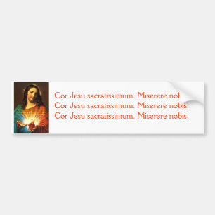 TRADITIONAL ROMAN CATHOLIC SACRED HEART OF JESUS BUMPER STICKER