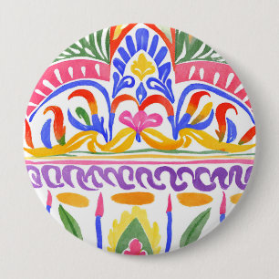 traditional Romanian decor 10 Cm Round Badge