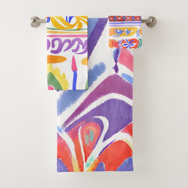 traditional Romanian decor Bath Towel Set (Insitu)