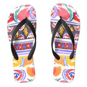 traditional Romanian decor Flip Flops