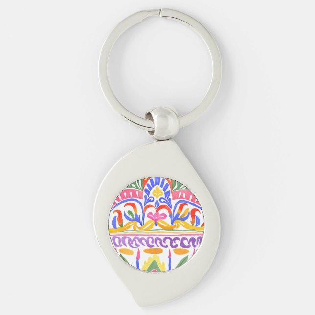 traditional Romanian decor Key Ring (Front)