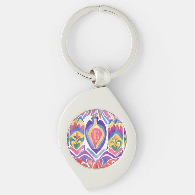 traditional Romanian decor Key Ring (Front)