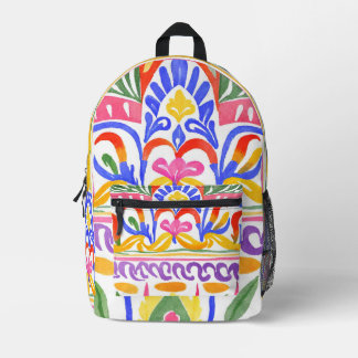 traditional Romanian decor Printed Backpack