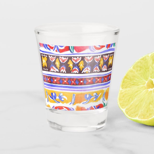 traditional Romanian decor Shot Glass (Front)