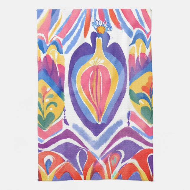 traditional Romanian decor Tea Towel (Vertical)