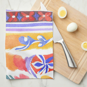 traditional Romanian decor Tea Towel