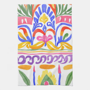 traditional Romanian decor Tea Towel