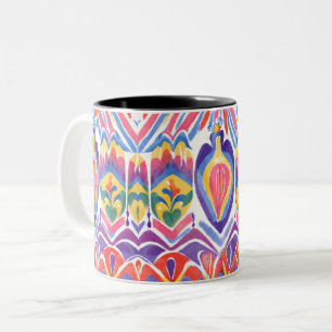 traditional Romanian decor Two-Tone Coffee Mug