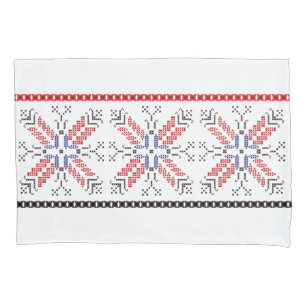 Traditional Romanian folk art motifs  Romania 1 Pillowcase