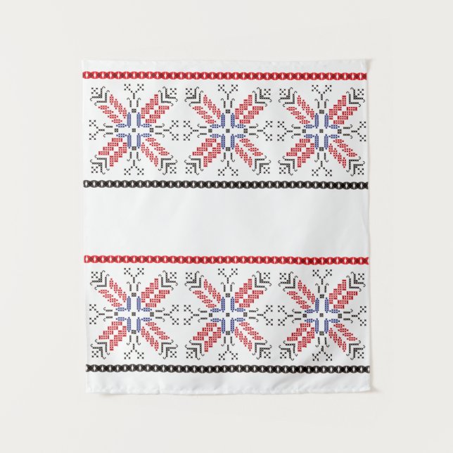 Traditional Romanian folk art motifs  Romania 1 Tapestry (Front)