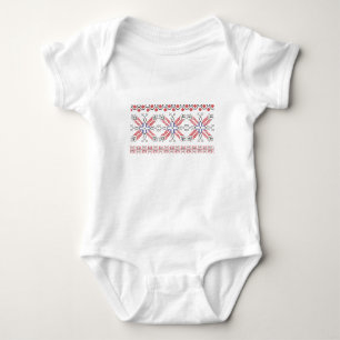 Traditional Romanian folk art motifs  Romania 2 Baby Bodysuit