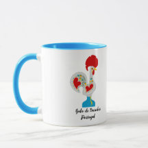 Traditional Rooster of Barcelos in white   