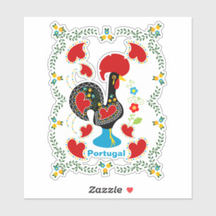 Traditional Rooster of Portugal in black