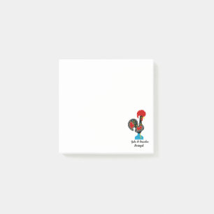 Traditional Rooster of Portugal in black Post-it Notes