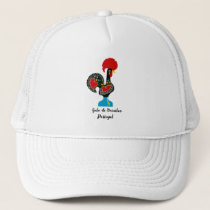 Traditional Rooster of Portugal in black Trucker Hat