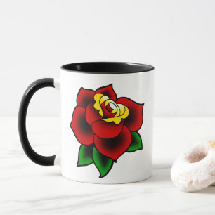 Traditional Rose Tattoo Coffee Mug