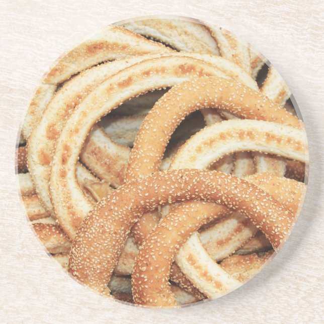 Traditional Round Bread in Greece Rnd Coaster (Front)