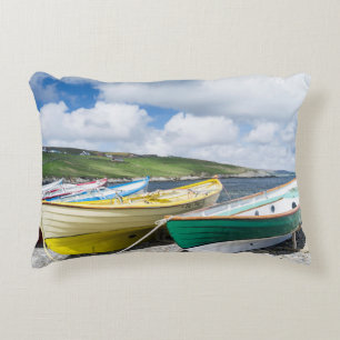 Traditional rowboats decorative cushion