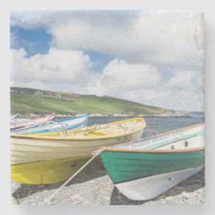 Traditional rowboats stone coaster