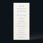 Traditional Royal Blue Elegant Wedding Programme<br><div class="desc">Classic style wedding program featuring a simple design with your monogram and the headers in an elegant calligraphy.</div>