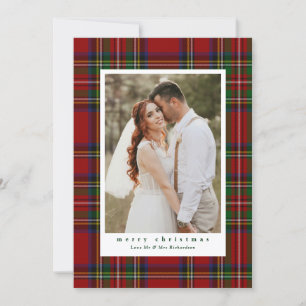 Traditional Royal Stewart Tartan Plaid Photo Holiday Card
