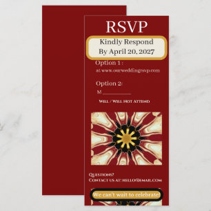 Traditional RSVP Suite Crimson & Cream Starburst