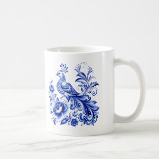Traditional Russian Folk Porcelain Style Coffee Mug