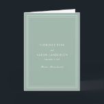 Traditional Sage Green Timeless Catholic Wedding Programme<br><div class="desc">Elegant wedding program with a simple and classic design.</div>