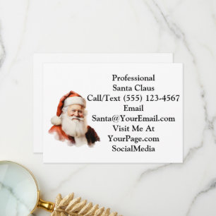 Traditional Santa Claus Business Thank You Card