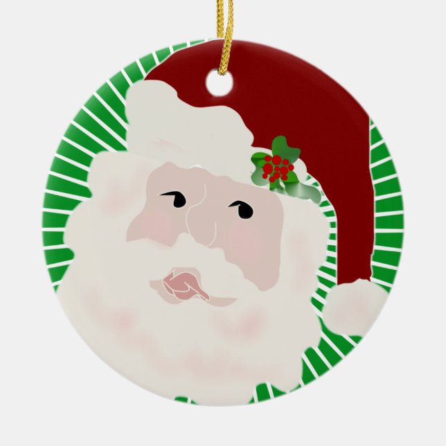 Traditional Santa  Keepsake Ornament (Front)