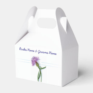 Traditional Scottish and Celtic Wedding Thistle Th Favour Box