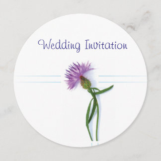 Traditional Scottish and Celtic Wedding Thistle Th Invitation