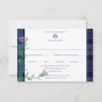 Traditional Scottish Tartan Border & Thistle