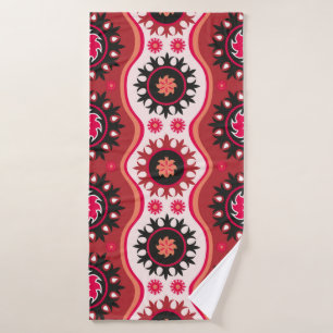Traditional seamless oriental ornament bath towel