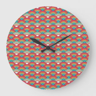 Traditional Seamless Pattern Elegant Design Large Clock