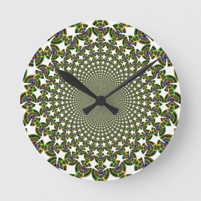 Traditional Seamless Sharks Round Clock (Front)