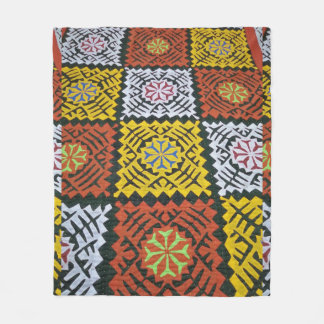 Traditional Sindhi / Balochi Rilhi Fleece Blanket