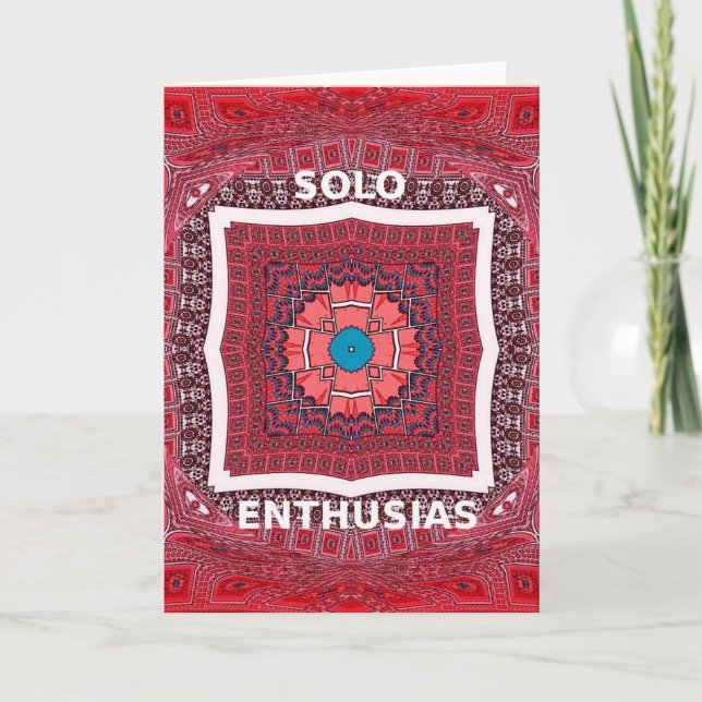 Traditional Sindhi Culture Ajrak Pattern Art Print Card (Front)
