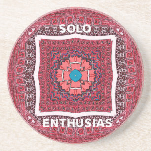 Traditional Sindhi Culture Ajrak Pattern Art Print Coaster