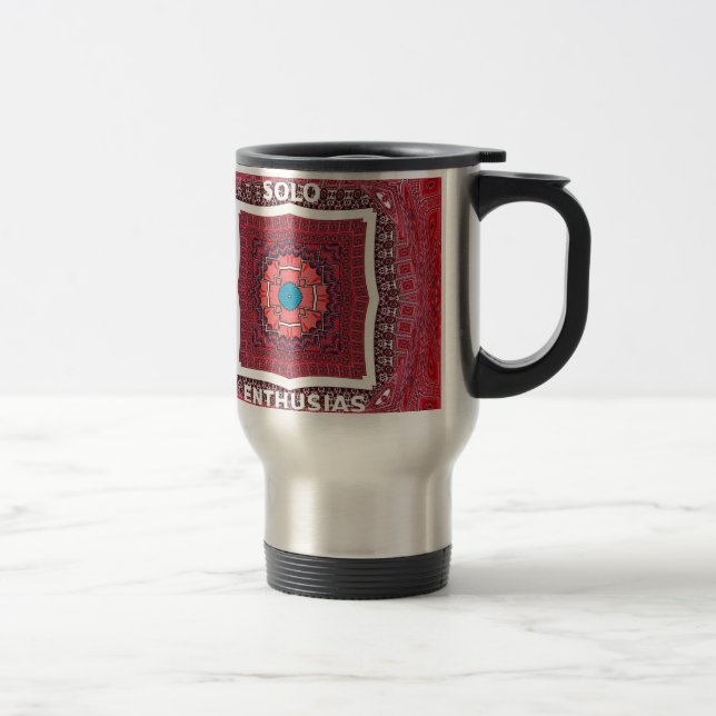Traditional Sindhi Culture Ajrak Pattern Art Print Travel Mug (Right)