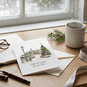 Traditional Snowflake Poem Christmas Holiday Card