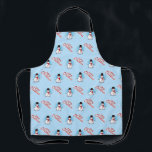 Traditional Snowman Christmas on LIGHT BLUE Apron<br><div class="desc">Christmas on your mind? Frosty nipping at your nose?  Look great in this wonderful traditional design.</div>